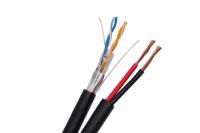 China 2 Pairs UTP CAT5E Cable 24 AWG ip Camera Cable with CCA Power Siamese Cable factory