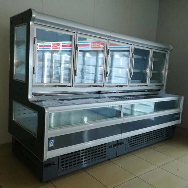 Quality CE Combined R404A Upright Refrigerated Display Case for sale
