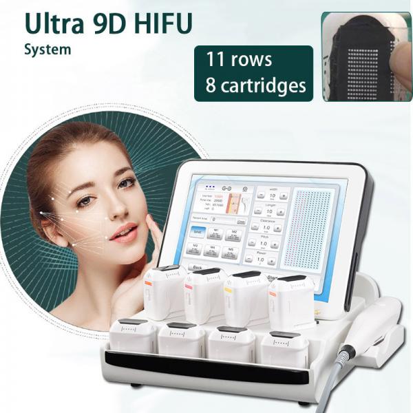 Quality 8 Cartridges 9D HIFU Facial Machine Anti Aging High Intensity Focused Ultrasound for sale