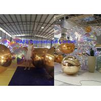 China Golden Laser Dazzle Inflatable Mirror Balloon 1m 1.5m 2m 2.5m 3m For Dubai Royal Events Use factory