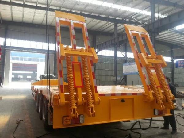 China 3 Axle Low Bed Trailer or Lowboy Truck Semi Trailer 80-90tons Low Bed Low Loader Truck Trailer Lowboy Trailer for sale