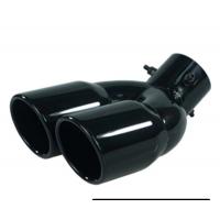 China Black Painted Automotive Exhaust Tips Angle Cut Double Layer factory