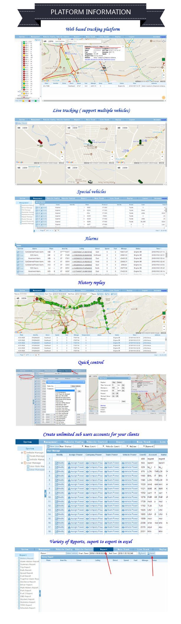 GPS tracking platform