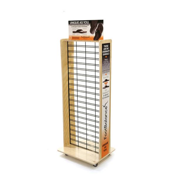 Quality Classical Gridwall Display Racks Double Sided Free Standing Grid Wall With Wheels for sale