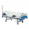 China 2 Cranks Manual Electric Medical Bed Electric Hospital Bed With Folding Side Rails factory