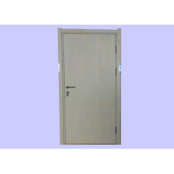 Quality UL/BS Certified Single Leaf Laminating Wood Fire Door With Steel Frame For Hotel for sale