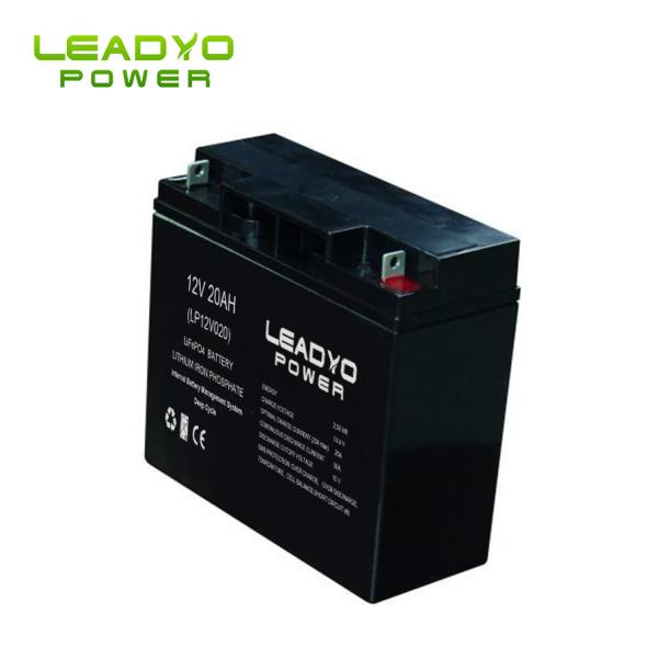 Quality Lifepo4 Deep Cycle Batteries , ABS Case 12V 20ah Rechargeable Lithium Batteries for sale