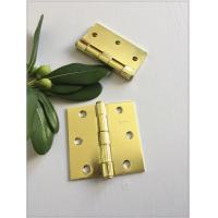 Quality Bright Surface Polish 4 Inch Solid Metal Door Hinges Brass Plated With Long Time for sale