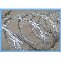 China Hot Dipped Galvanized Iron Wire , Concertina Razor Barbed Wire Low Carbon Steel for sale