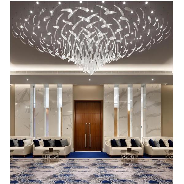 Quality Large Scale Commercial Chandeliers Luxury Glass Chandelier For Conference Centers for sale