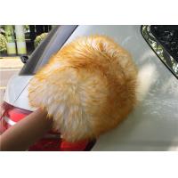 Quality Sheepskin Car Wash Mitt Long Merino Wool Genuine Sheepskin Car Cleaning Glove for sale