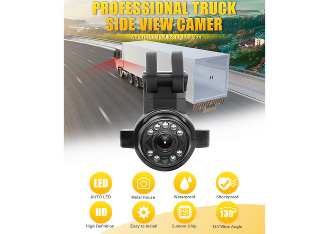 China 12V / 24V Car Security Camera Waterproof Front Side View Night Vision Camera For Truck factory