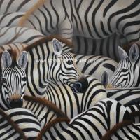 China Handmade Abstract Art Canvas Paintings Animal Zebra Print Canvas Wall Art factory