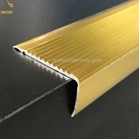 Quality Shiny Gold Stair Nosing Tile Trim Anti Slip For Decorative Tile Edging OEM for sale