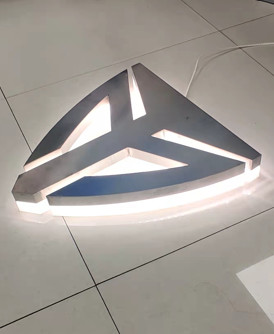 Quality Stainless Steel Pvd Coating Box Up LED Backlit Indoor Signage , Metal Lighting for sale