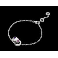 China   bracelet in 18 kt white gold with amethysts and pink tourmalines factory
