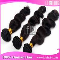 China Tangle free virgin wholesale indian temple hair loose wave factory