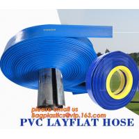 China Swimming Pools, Reinforced PVC Discharge Hose, Heavy Duty Lay Flat Pool Drain Water Transferring factory