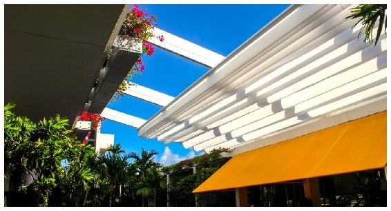Quality Outdoor Retractable Roof Awning Pvc Fabric Metal Pergola Pvc Coated Sail Finishing for sale