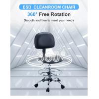 China PU Leather Laboratory Stool Chair ESD Chair Antistatic Lab Stool With Backrest factory