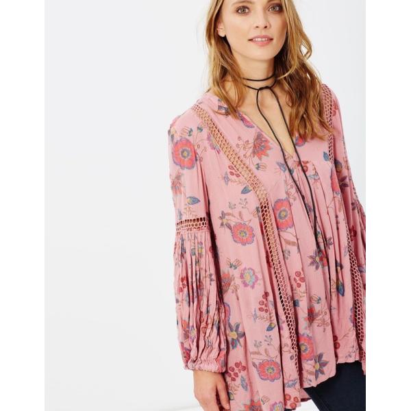 Quality Boho Style Women Floral Printed Blouse for sale