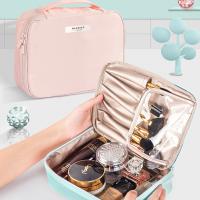 China Custom Makeup Brush Organizer Foldable Private Label Pink Brush Cosmetic Bag factory