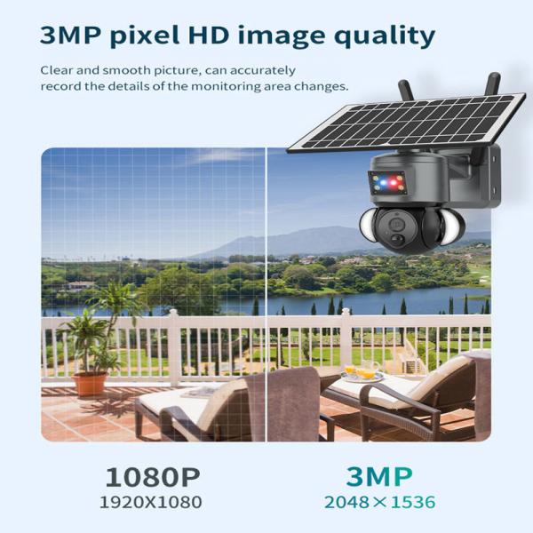 Quality WiFi IP Network Solar Panel Security Camera HD 4MP 4G For Outdoor for sale
