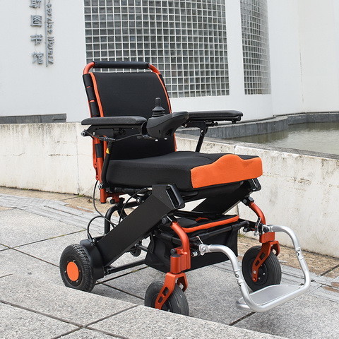 Quality Lithium Battery Foldable Electric Wheelchair Aluminum Alloy for sale