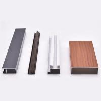 China Wood Grain Extruded Aluminum Door Profiles Casement Door Profile Slim Frame factory