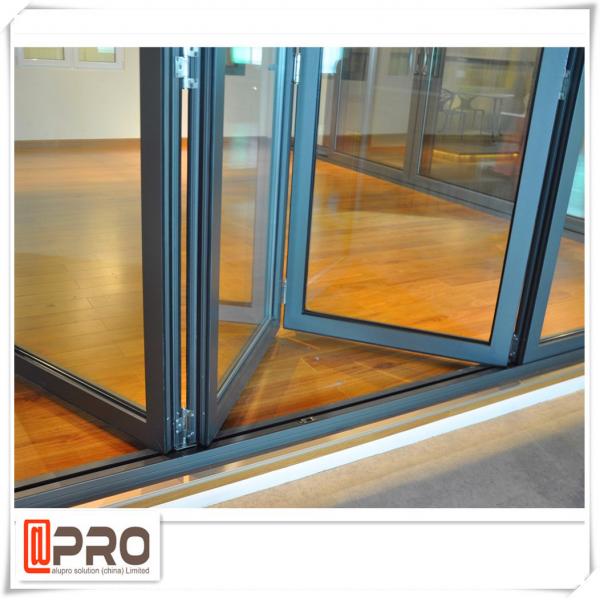 Quality Modern Design Aluminium Folding Stacking Doors For Residential House Vertical for sale