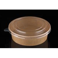 Quality Round Disposable Salad Bowls With Lids , Durable Take Away Paper Serving Bowls for sale