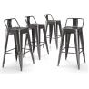 China Chic Dining Bistro Cafe Stackable Metal Restaurant Chairs , Stackable Metal Dining Chairs factory