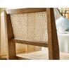 China Nordic rattan weaving household simple creative make-up chair backrest homestand casual dining room solid wood chair factory