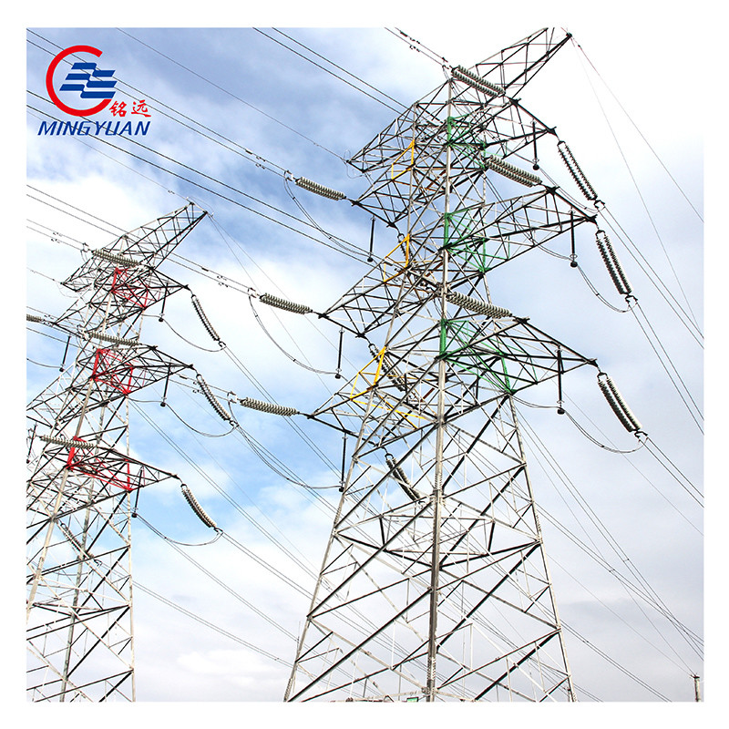 China hot dip galvanized power transmission line equipment electric transmission tower steel lattice tower factory