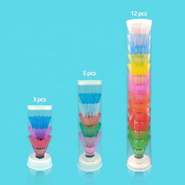 Quality Colorful PVC Plastic Badminton Shuttlecock For Outdoor Play for sale