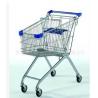 China Four Wheels European Metal Shopping Trolley Cart With Baby Seat factory