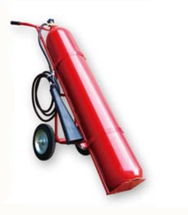 Quality 30KG CO2 Fire Extinguisher Red Cylinder Trolley for Class B Fire Fighting for sale