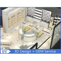 China Customized Large Space Store Jewelry Display Cases Curve Or Oblong Shape factory