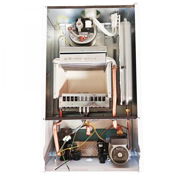 Quality Sanitary Wall Mount Gas Boiler 28kw Gas Wall Mounted Boiler Blue Shell Stepless for sale