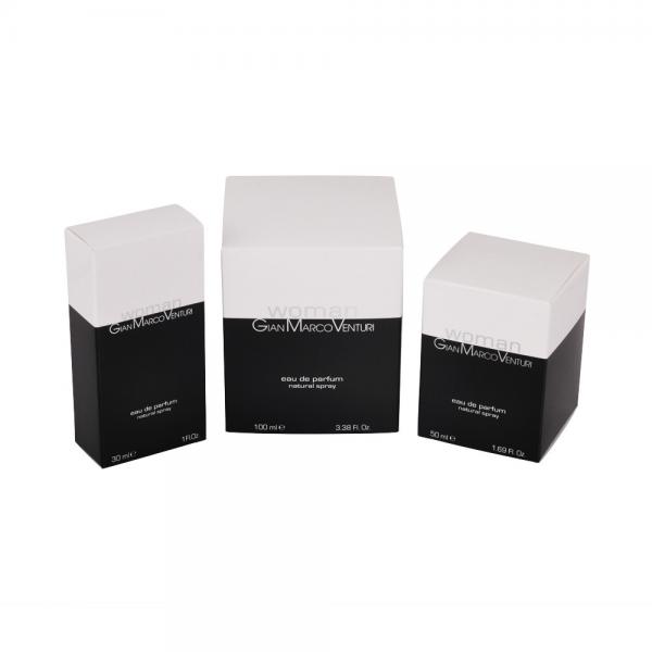 Quality 300g Coated Paper Packaging Perfume Box 1mm black color OEM for sale