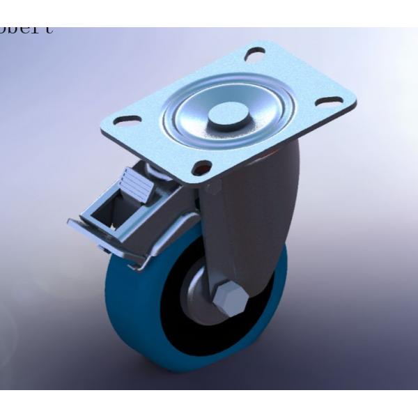 Quality Industrial Trolley Replacement Caster Wheels Swivel With Double Lock And Brakes for sale