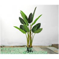 China Artificial Bird of Paradise Plant 4 Feet Faux Palm Tree with 8 Trunks Faux Tree for Indoor Outdoor Modern Decoration factory