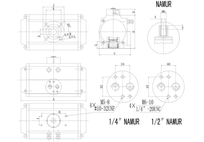 3 Way Pneumatic Ball valve,Three Stage Actuator Valve