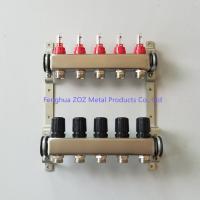 China 5 Zone Stainless Steel PEX Radiant Floor Heating Manifold Set , Heating floor stainless steel manifold factory