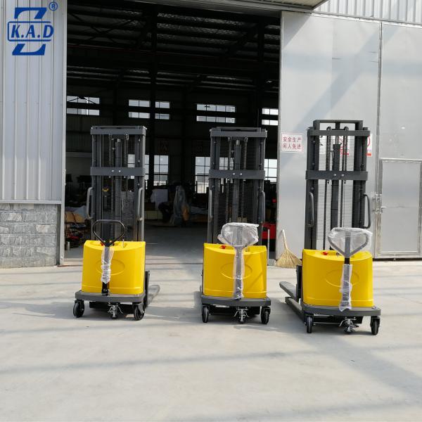 Quality Standing 1500kg Automatic High Lift Semi Electric Pallet Stacker for sale