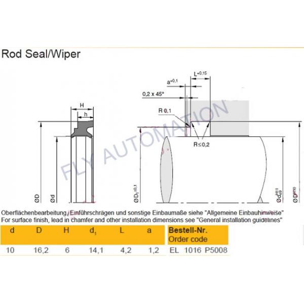 Quality 2X6 Pneumatic Air Cylinders Wiper Seal 2-TPE-U 386133 FESTO WIFC4-10X16 for sale