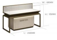 China Nice Commercial Jewellery Display Counter Stainless Steel Combined With Wooden factory