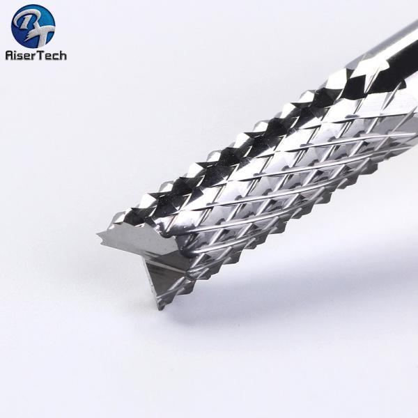 Quality Corn Teeth Flute CNC Router Bits Carbide End Mill For PCB Board Carbon Fiber / Wood Tools for sale