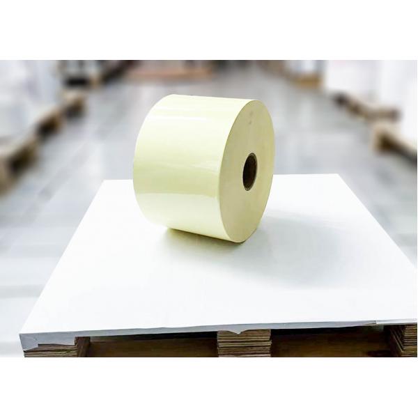 Quality Clear PET Self Adhesive Label Materials Roll 25μ Surface Thickess  Extra Sticky for sale