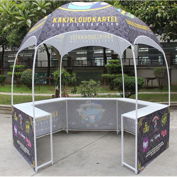 Quality Advertising Outdoor Event Tent White Powder Coated Dye Sublimation Oxford Kiosk for sale